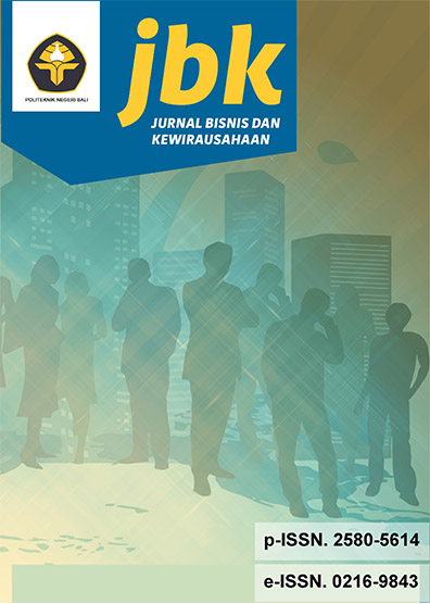 					View Vol. 20 No. 3 (2024): JBK-Jurnal Bisnis dan Kewirausahaan
				