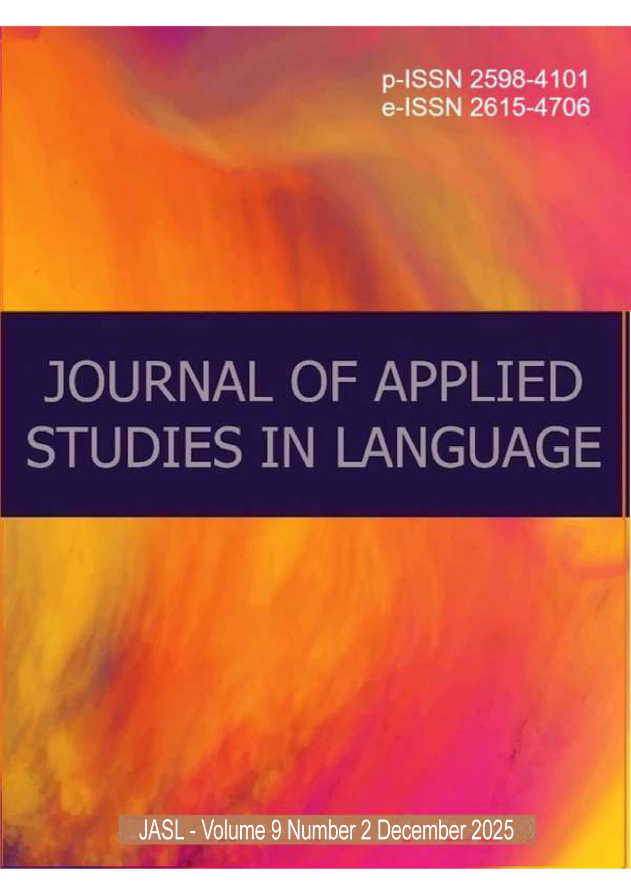 					View Vol. 9 No. 2 (2025): Journal of Applied Studies in Language
				